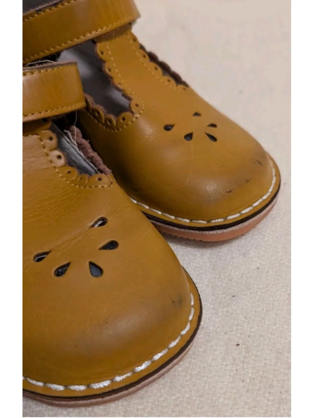 L’Amour Style F420 Joy Classic Leather T-Strap Mary Jane Size 1 Kids Shoes F75